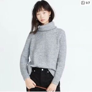 Women's Gray Turtleneck Sweater